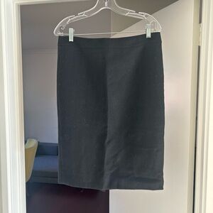 Black Wool Pencil Skirt